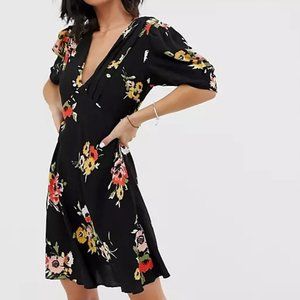 FREE PEOPLE *Brand New* Neon Garden Floral Mini Dress (Size 8)